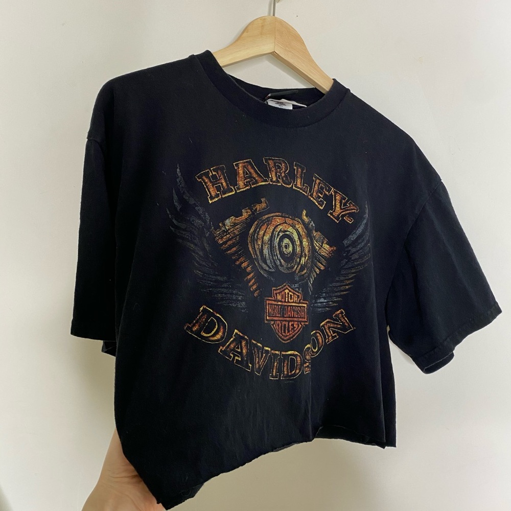 Harley Davidson custom crop top cut off sh… - Picture 8 of 8